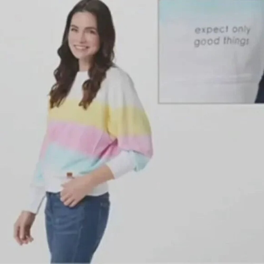 Peace Love World Tie Dye French Terry Sweatshirt - Picture 2 of 2
